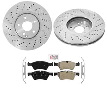 03 06 S430 S500 4Matic (2) FRONT Brake Rotors & Metallic Pads 40433212 86820
