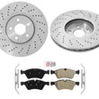 03 06 S430 S500 4Matic (2) FRONT Brake Rotors & Metallic Pads 40433212 86820