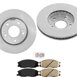 Fits 2001-2006 Front Wheel Drive Santa Fe Front Brake Rotors & Pads 275MM Rotors