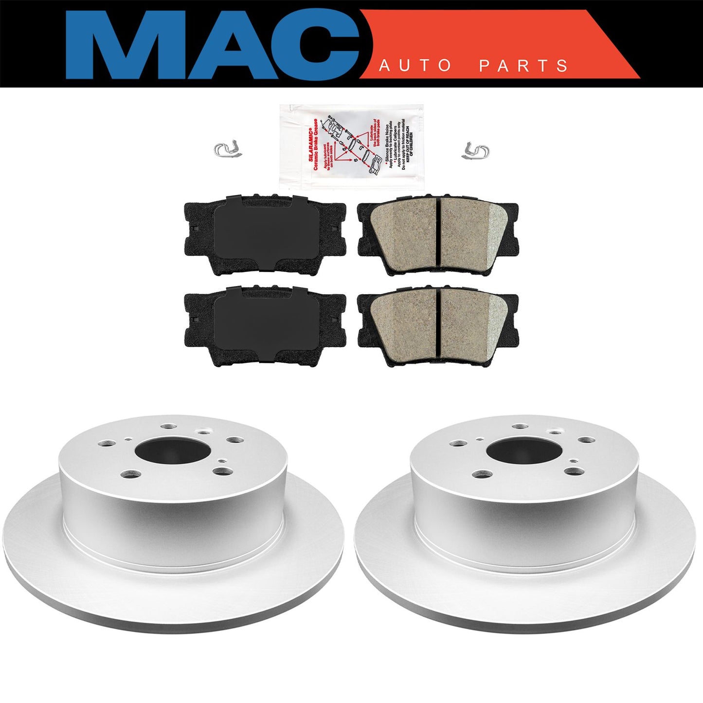 Pastillas de freno de cerámica traseras y rotores de disco recubiertos PARA TOYOTA RAV4 2006-2011 2012-2018