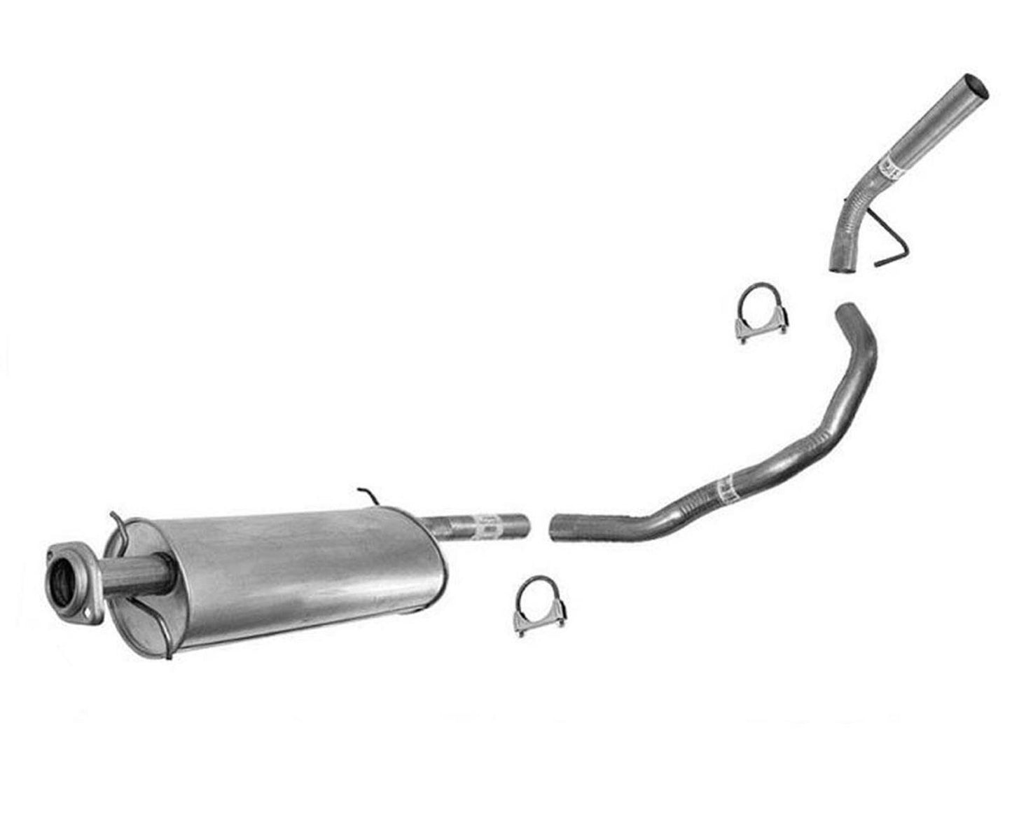 Para 2007-14 Navigator 5.4L EL L 131 pulgadas Base de rueda Sistema de escape Silenciador Tubos