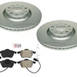 Front Brake Disc Rotors & Pads for A4 Quattro 1.8L 3.0L With 312mm Only 02-05