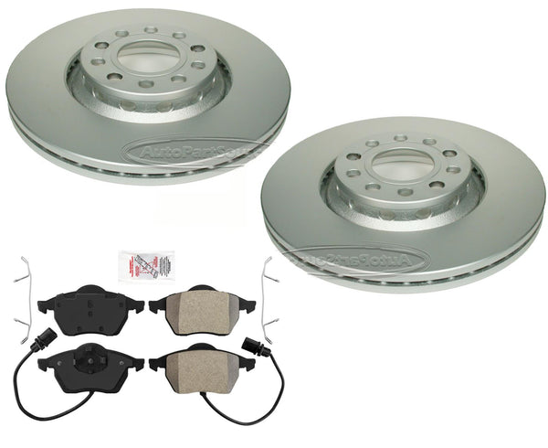 Front Brake Disc Rotors & Pads for A4 Quattro 1.8L 3.0L With 312mm Only 02-05