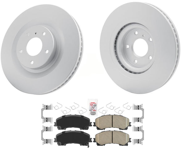 Rotores de freno de disco delantero Pastillas de freno de cerámica para Infiniti QX50 2019-2022