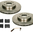 06-07 Mercedes C230 2.5L 278MM 11 5/16 Inch Front Brake Rotors & Pads Sensor