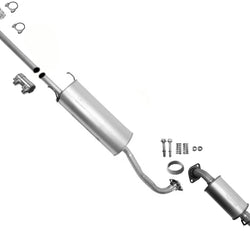 Silenciador de resonador medio y tubo de cola para Toyota Highlander no híbrido 04-07