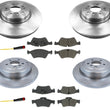 Front 330M Rotors - Rear Solid Rotors Brake Pads Fits Mercedes R350 2006-2012