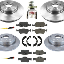 Rotores delanteros Rotores traseros sólidos Pastillas de freno Zapatas de freno para Mercedes R350 06-12