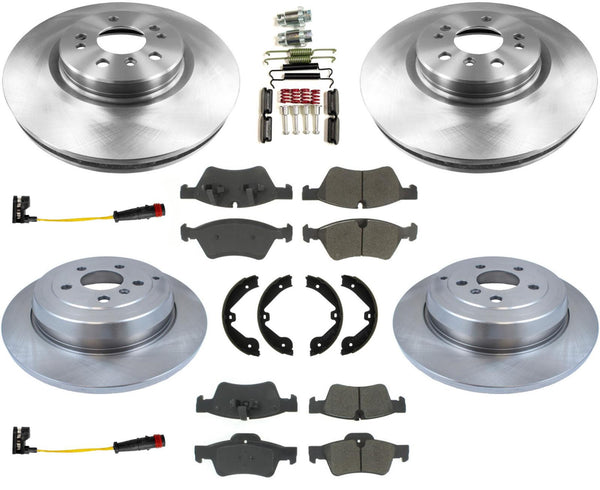 Rotores delanteros Rotores traseros sólidos Pastillas de freno Zapatas de freno para Mercedes R350 06-12