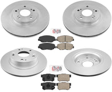 Fits Honda 2012-15 Civic SI 2.4L Front & Rear Rotors & Front & Rear Ceramic Pads