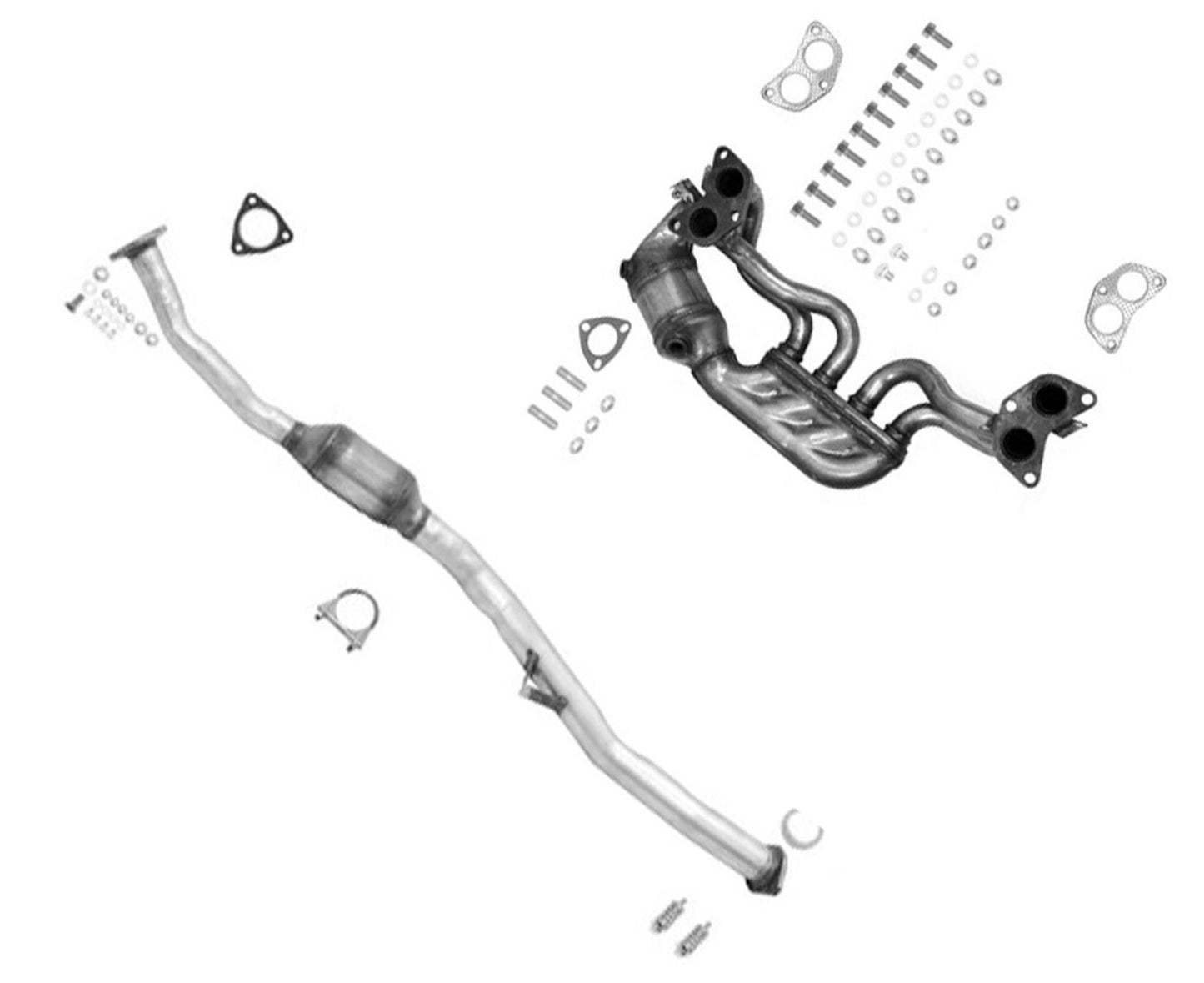 Convertidores catalíticos delanteros y traseros de tubo flexible para Subaru Outback 2.5L 2013-2014