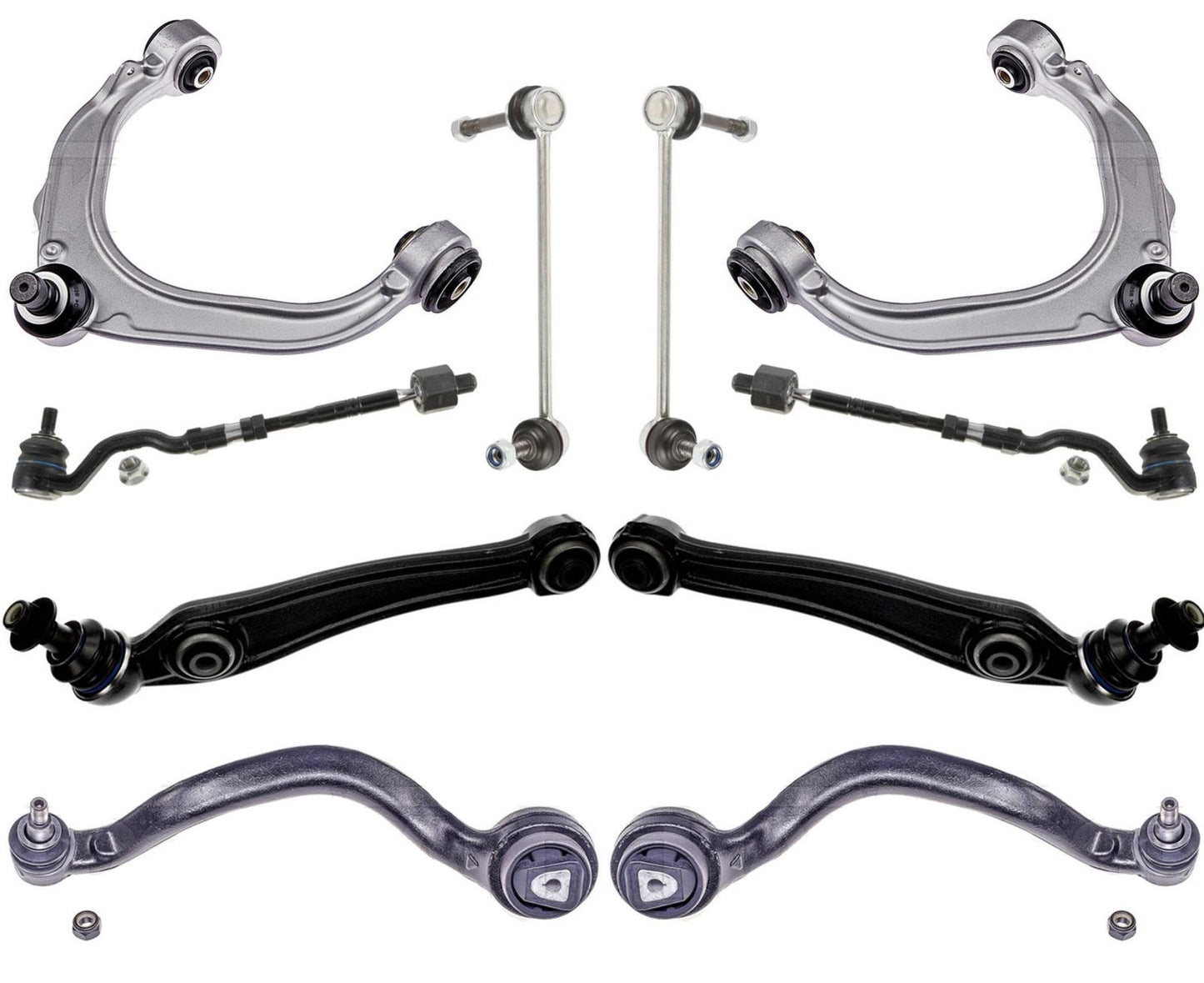 Para 07-13 X5 08-14 X6 L y R brazos de control inferiores delanteros, rótulas y enlaces