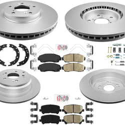Coated Disc Brake Disc Rotors Ceramic Brake Pads Fits Honda Odyssey 2011-2014