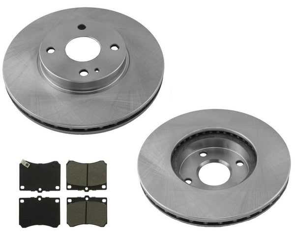 Fits For 1995-1998 Mazda Protege 1.8L Engine Front Brake Rotors & Pads