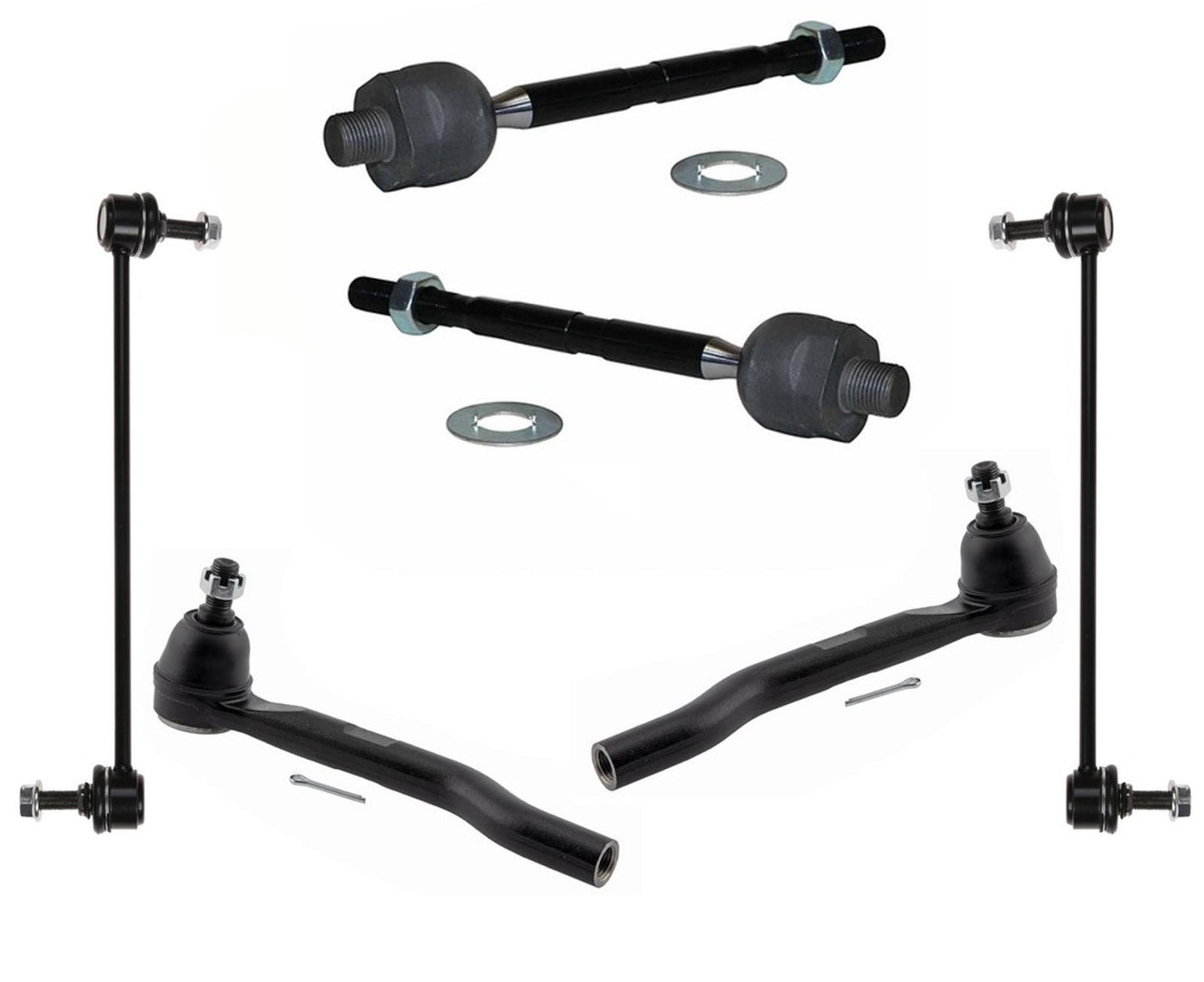 Front Sway Bar Links Inner & Outer Tie Rods Assembly For Honda Pilot 2016-2022