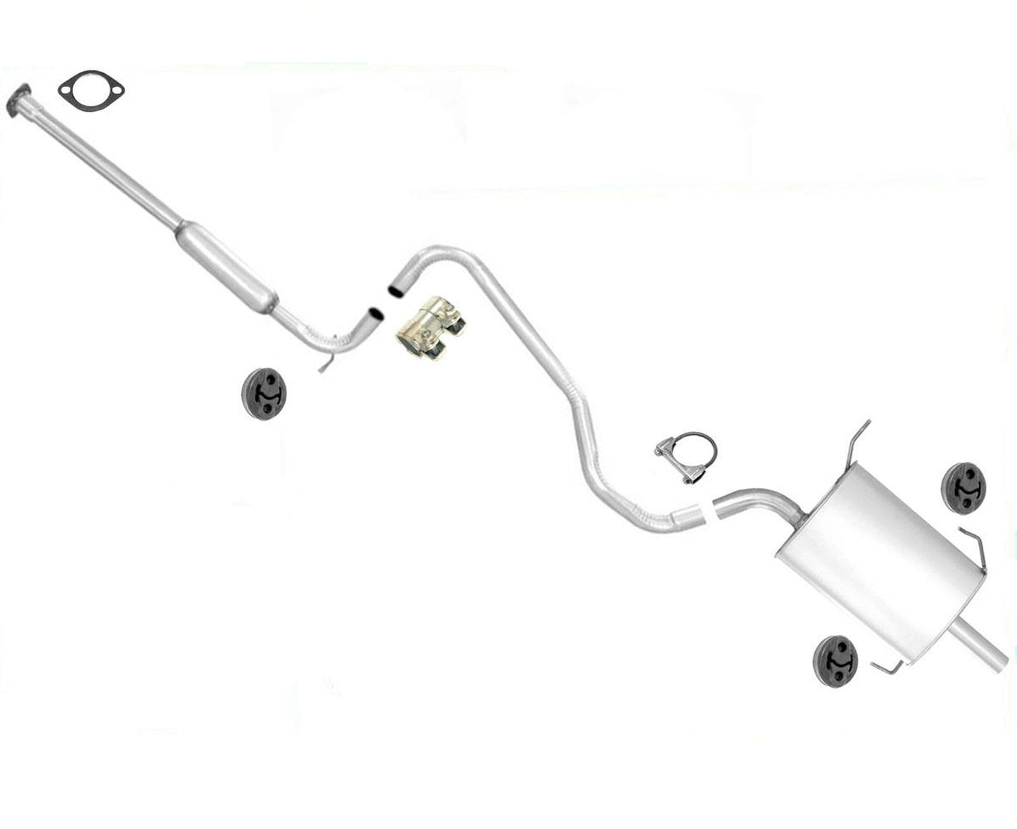 Silenciador del sistema de escape para silenciador Nissan Altima 98-00 SOLO EMISIONES FEDERALES