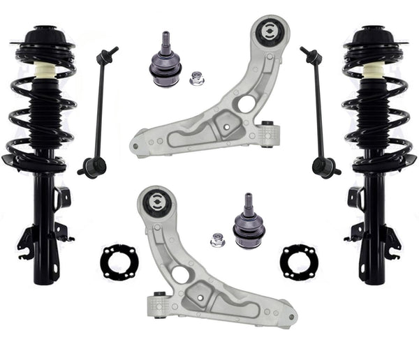 Front Complete Struts Control Arms Links For 14-2018 Cherokee Front Wheel Drive