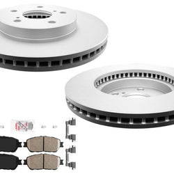 Pastillas de cerámica de rotores de freno de disco revestidos para Toyota Sienna Van 4W Disc 04-10