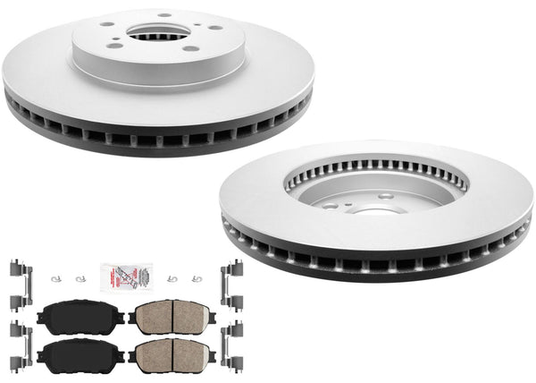 Pastillas de cerámica de rotores de freno de disco revestidos para Toyota Sienna Van 4W Disc 04-10