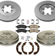 Rotores de freno de disco, pastillas de cerámica, tambores, zapatos para Chevrolet Colorado 2009-2012