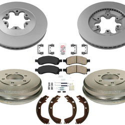 Rotores de freno de disco, pastillas de cerámica, tambores, zapatos para Chevrolet Colorado 2009-2012