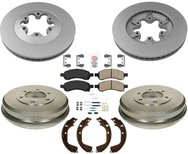 Rotores de freno de disco, pastillas de cerámica, tambores, zapatos para Chevrolet Colorado 2009-2012