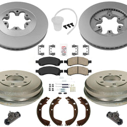Rotores de freno de disco Pastillas de cerámica Tambores Zapatas 10 piezas Chevrolet Colorado 2009-2012