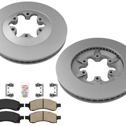 Coated OE Style Disc Brake Rotors Ceramic Pads 3pc Chevrolet Colorado 09-12
