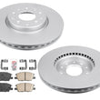 AmeriBRAKES Coated Front Disc Brake Rotors & Pads For 2016-2021 Chevrolet Malibu