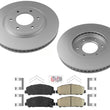 AmeriBRAKES OE Coated Front Disc Brake Rotors Pads For 2008-2015 Nissan Armada