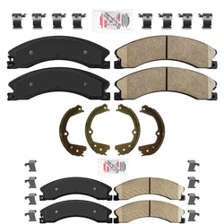 AmeriBRAKES Pastillas de freno de disco de cerámica para flotas para Nissan Titan XD 15-2021