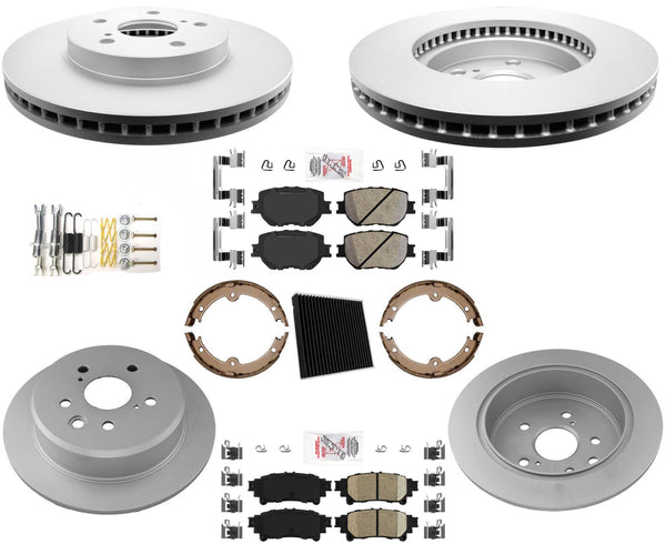 Coated OE Style Disc Brake Rotor Pad Kit Fits 14-15 Lexus IS250 All Wheel Drive