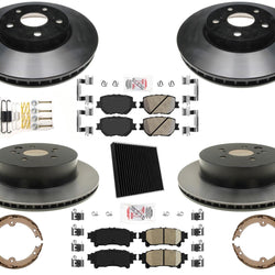 High Carbon Performance Disc Brake Rotor Pad Kit 14-15 Lexus IS250 All Wheel Drv