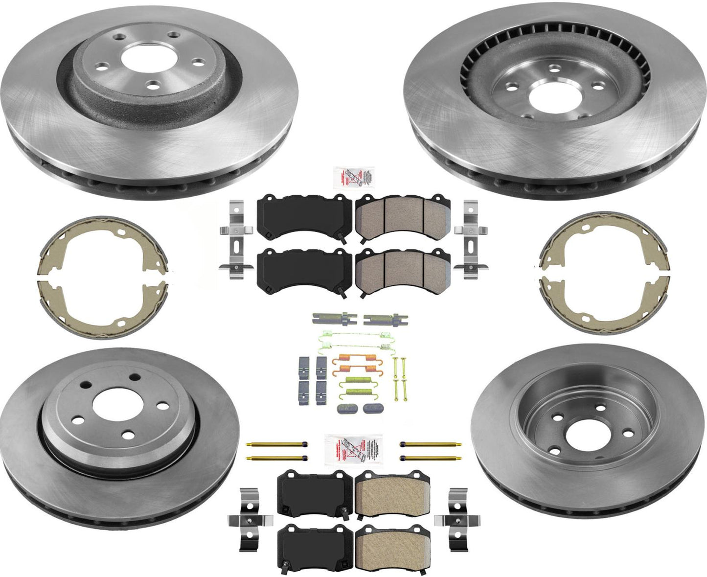 Se adapta a rotores de freno de disco y pastillas de freno de 380 mm más grandes de Jeep GRAND CHEROKEE SRT, 8 piezas
