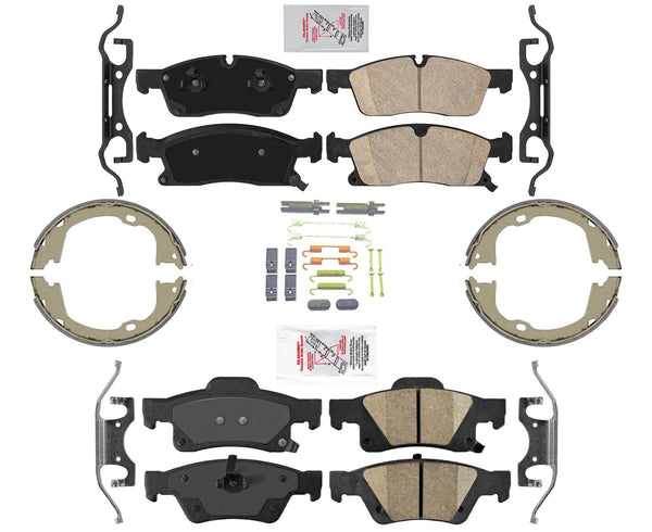 Fits Jeep GRAND CHEROKEE 11-20 Larger 350MM Disc Brake Rotors and Brake Pads Kit