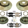 Fits Jeep GRAND CHEROKEE 11-20 Larger 350MM Disc Brake Rotors and Brake Pads 8pc