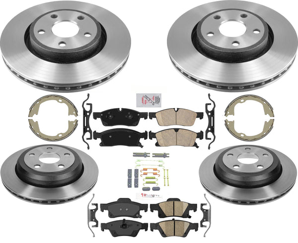 Performance Carbon Brake Disc Rotors Brake Pads for 11-20 350MM Grand Cherokee