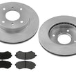 Front Brake Rotors and Brake Ceramic Pads for Nissan 240SX 89-96 With Out ABS