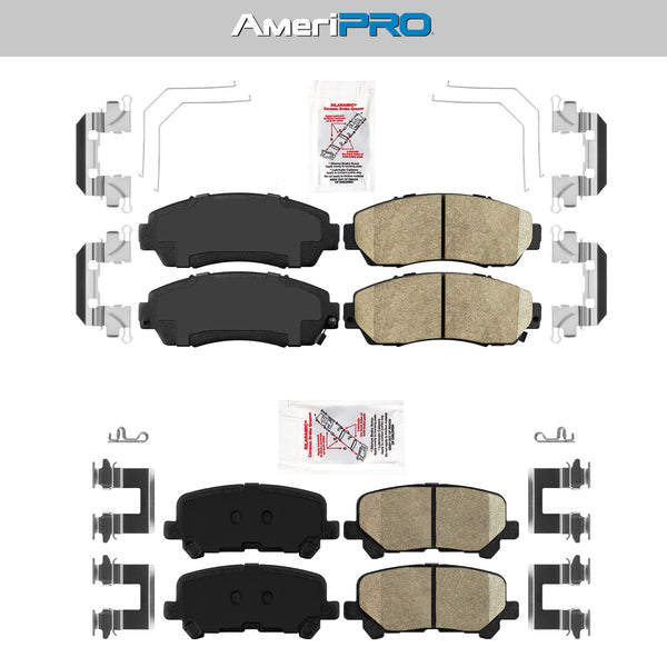Ceramic Front + Rear Brake Pads FOR Honda Odyssey 2011 2012 2013 2014 2015 2016+