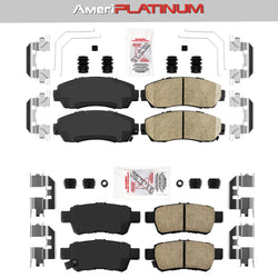 2005- 2010 Honda Odyssey Ceramic Front + Rear Brake Pads For 2006 2007 2008 2009