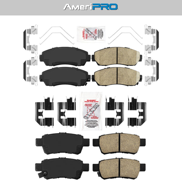 Ceramic Front + Rear Brake Pads FOR Honda Odyssey 2005 2006 2007 2008 2009 20110