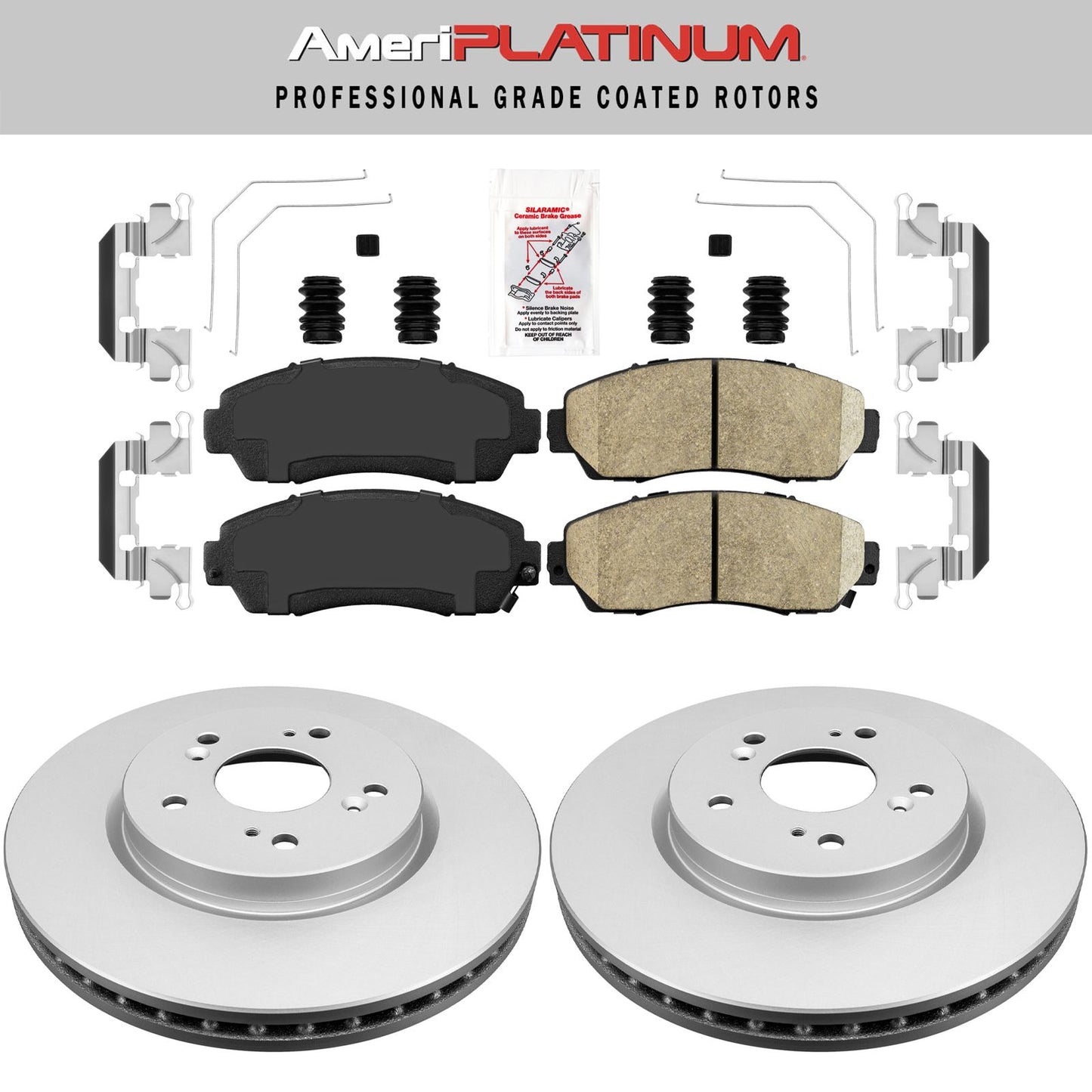 Honda CR-V Front Ceramic Pads & Coated Rotors FOR Acura RDX 10-12 CRV 2007-2016