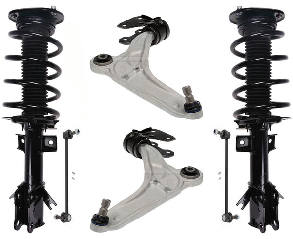 Front Coil Spring Struts Lower Control Arms Links For 2015-2021 Ford Edge