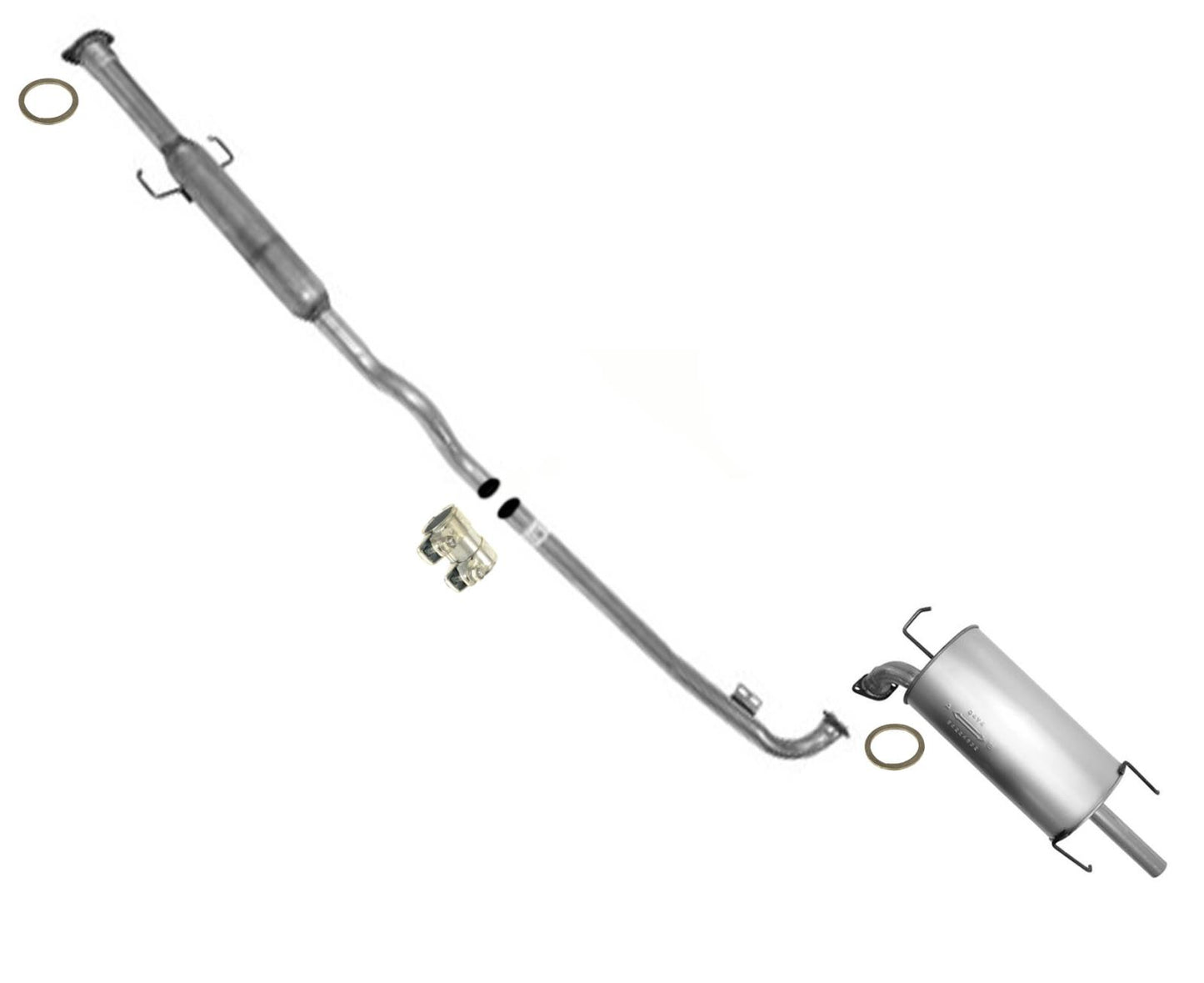 Para 04-06 Lexus ES330 3.3L Todas las nuevas abrazaderas de juntas del sistema de silenciador de escape