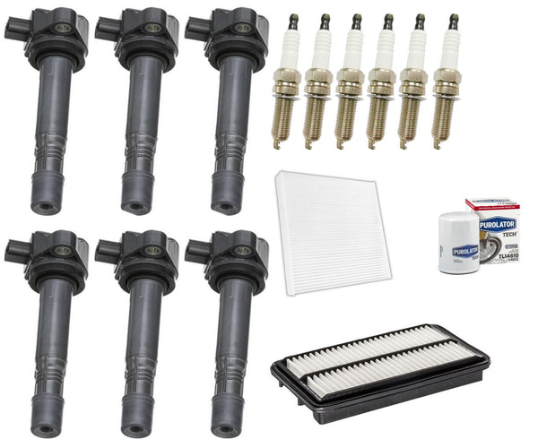 Ignition Coil & Platinum Spark Plugs Tune Up Kit For 2016-2021 Honda Pilot 3.5L