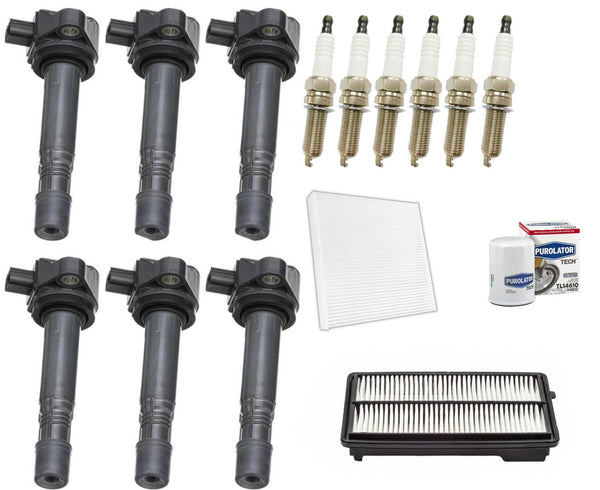 Ignition Coil & Platinum Spark Plugs Tune Up Kit For 2015-2020 Acura TLX 3.5L