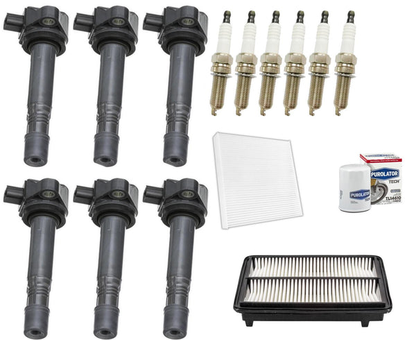 Ignition Coil & Platinum Spark Plugs Tune Up Kit For 2014-2020 Acura RLX 3.5L