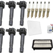Ignition Coil & Platinum Spark Plugs Tune Up Kit For 2013-2015 Crosstour 3.5L