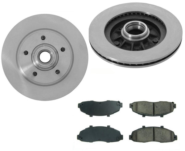 Fits Ford 1997 1998 F150 Rear Wheel Drive Rear ABS Brake Front Rotors W R Drum