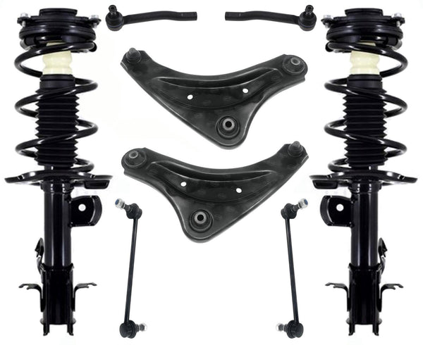 Enlaces de varillas de amarre de brazos de control de puntal completo delantero para Nissan Leaf 2011-2017